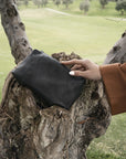 Natural Nuance Essentials Bag in Black. Made with vegetable tanned leather.