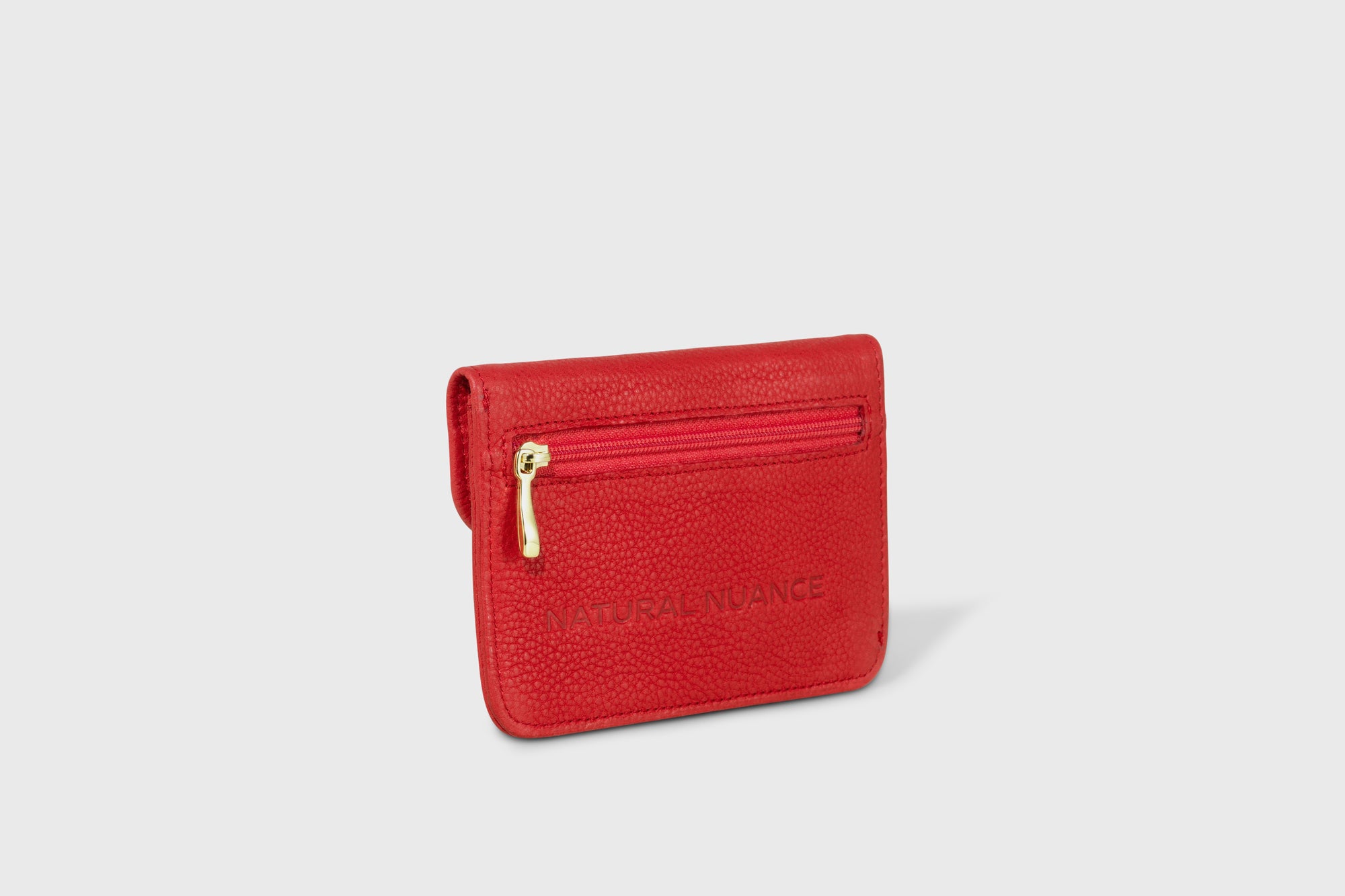 NEW Calvin Klein CK Red Pebbled Leather Wallet On Chain Crossbody Bag  Clutch