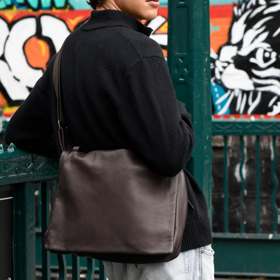 Philosophy Messenger Bag - Dark Brown