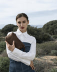 Natural Nuance Essentials Bag in Burgundy. Made with vegetable tanned leather. 