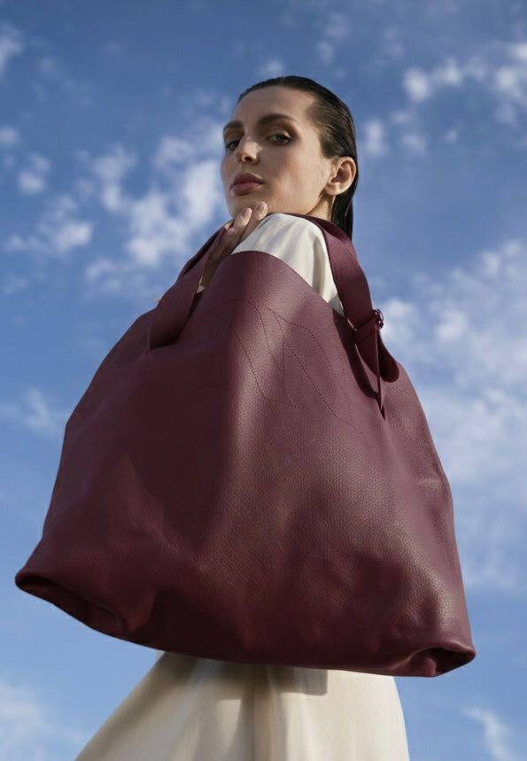 Philosophy Shopper Burgundy with Essentials Bag