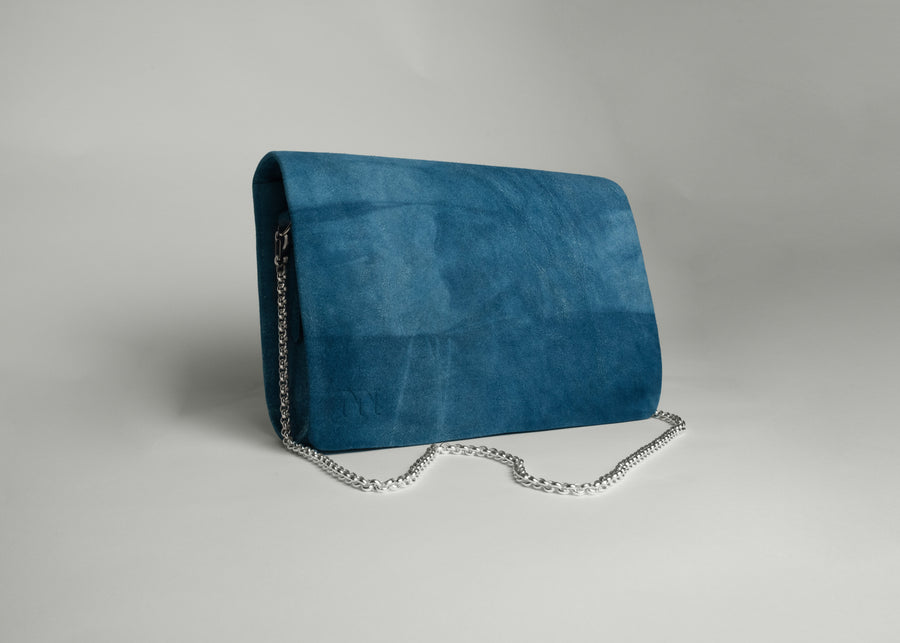 indigo leather bag